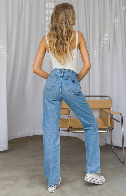 ABRAND A 94 High Straight Georgia Rip Blue Jeans