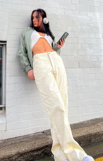 Allira Cream Carpenter Pants