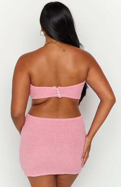 Fiona Pink Strapless Mini Dress