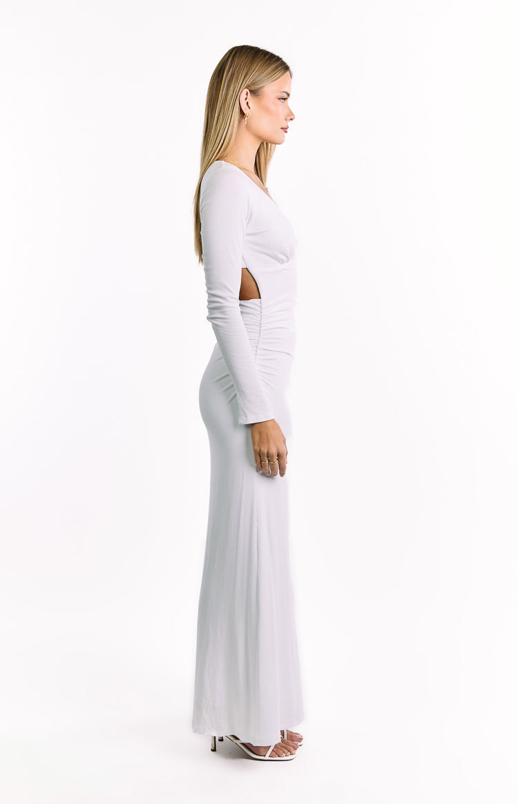 Grayson White Long Sleeve Maxi Dress