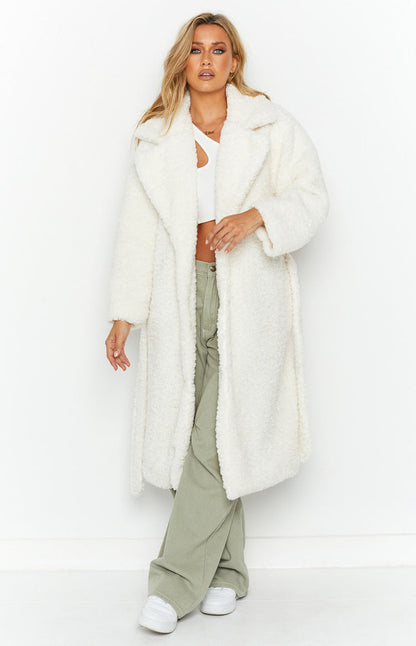 Harlen White Teddy Coat