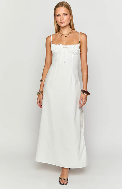 Kayla White Maxi Dress