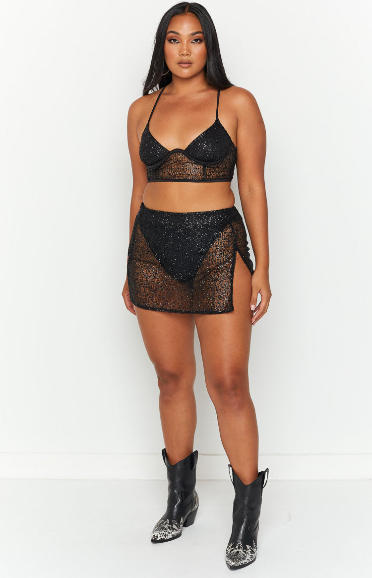 Starman Black Sparkle Bralette