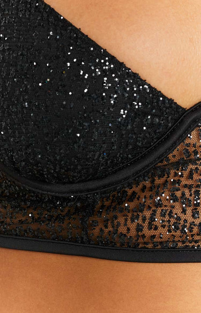 Starman Black Sparkle Bralette